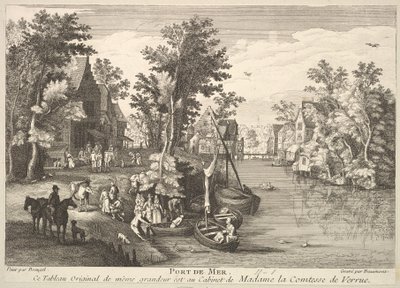 Sea Port de Mer بعد اللوحة في مجموعة Madame la Comtesse de Verrue. بواسطة بيير فرانسوا بومونت