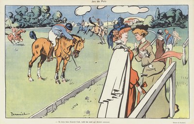 لعبة البولو. رسم توضيحي لـ Le Rire بواسطة Pierre Georges Jeanniot