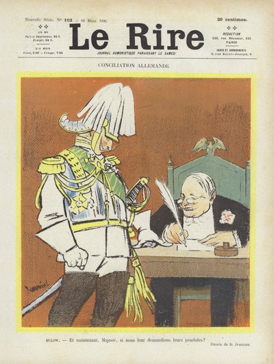 المصالحة الألمانية. رسم توضيحي لـ Le Rire بواسطة Pierre Georges Jeanniot