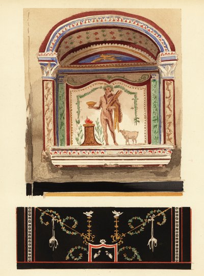 لوحة متخصصة في Lararium مخصصة لهرقل في ملحق (Casa del Cenacolo ، V بواسطة بيير جوسمان