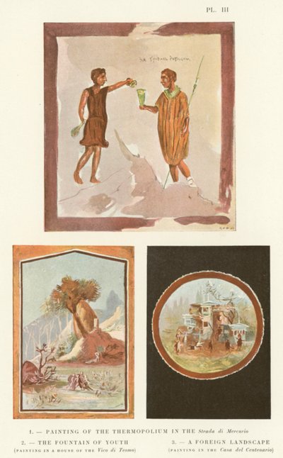 رسم ثيرموبوليوم في سترادا دي ميركوريو ، ينبوع الشباب ، منظر أجنبي (ليثو ملون) بواسطة بيير جوسمان
