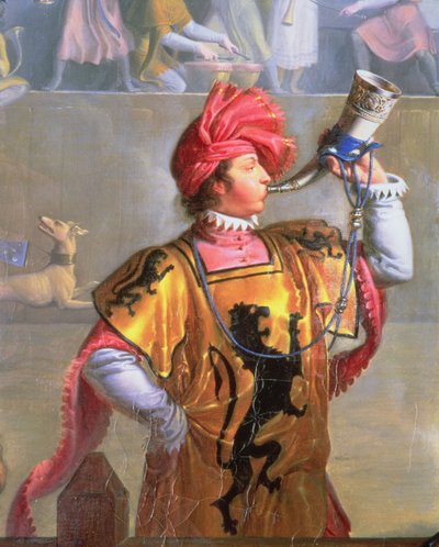 مشهد البطولة في القرن الرابع عشر ، تفاصيل النبالة ، 1812 تفاصيل 89702 زيت على قماش بواسطة بيير هنري ريفيل