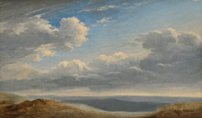 دراسة الغيوم فوق رومان كامبانا c.1782-85 (زيت على ورق على ورق مقوى) بواسطة بيير هنري دي فالنسيان