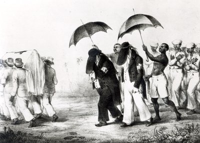 موكب الجنازة الأسود ، من رحلة سورينام ، بواسطة بيير جيه بينوا