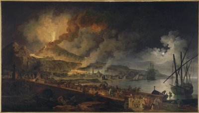 ثوران فيسوفيوس ينظر من بورتيتشي ، حوالي 1767. بواسطة بيير جاك فولاير