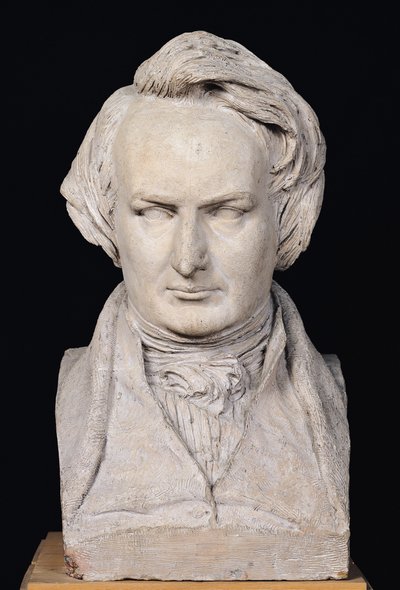 تمثال نصفي فيكتور هوغو (1802-1885) عمره 35 عام 1837 (جص) بواسطة Pierre Jean David d