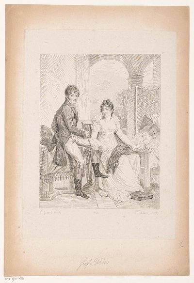 صورة لموريتز فون فرايز وزوجته مجموعة من الصور التاريخية للبارون جيرار (عنوان السلسلة) Collection des Portraits historyiques de Mr. لو بارون جيرار (عنوان المسلسل) بواسطة Vignères (ربما)