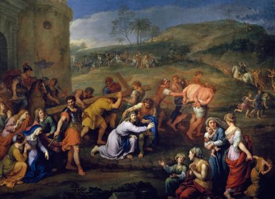 لوحة "يسوع على خاتم الصليب" (حمل الصليب) رسمها بيير مينيار (1612-1695) 1687 باريس، متحف اللوفر بواسطة بيير مينارد
