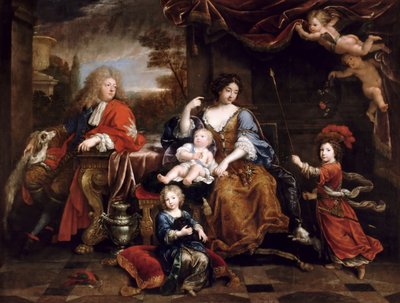 لويس من فرنسا ، جراند دوفين 1661-1711 ، مع عائلته بواسطة بيير مينارد