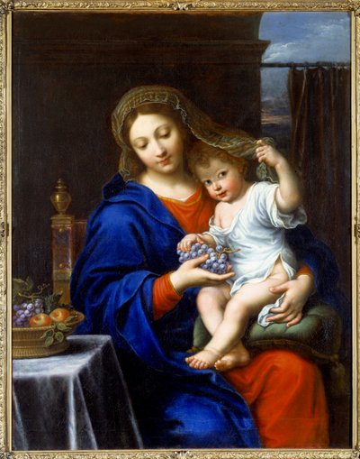 العذراء لديها اللوحة العنقودية لبيير مينارد (1612-1695) 1640 صن. 1،21x0،94 م بواسطة بيير مينارد