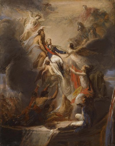 تأليه نيلسون ، c.1818 (زيت على ورق مثبت على قماش) بواسطة بيير نيكولاس ليجراند