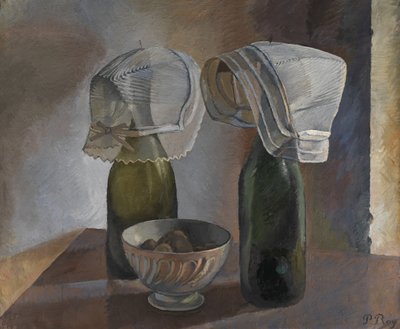 لا تزال الحياة مع الزجاجات و Breton Bonnets ، حوالي عام 1924 (زيت على قماش) بواسطة بيير روي