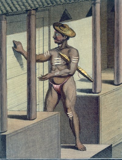 Carépatré Pandaron (متعهد ديني تعهد بالصمت) ، نقش بواسون ، من "Voyage aux Indes et a Chine" بواسطة بيير سونيرات