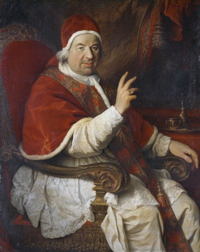 صورة للبابا بنديكتوس الرابع عشر (1675-1758) ، رسم بيير سوبليراس (1699-1749) بواسطة Pierre Subleyras
