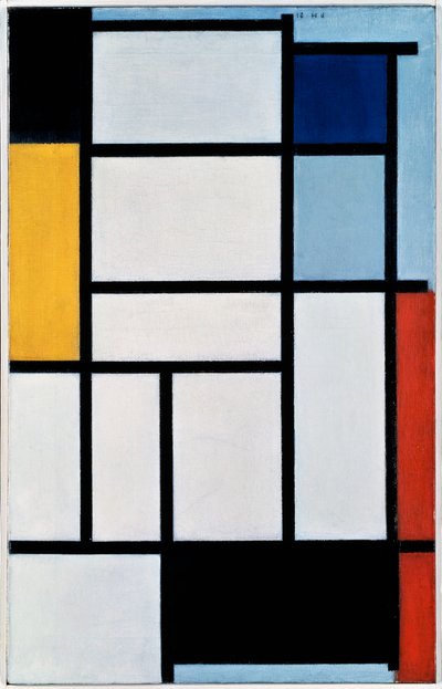 Composition with red, black, yellow, blue and grey بواسطة بيت موندريان