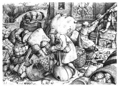 كل شخص ، محفور من قبل Hieronymus Cock (c.1510-70) c.1558 بواسطة بيتر بروغل الأكبر