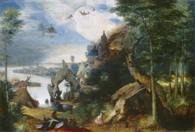 إغراء القديس أنتوني ، ج .1550-75 بواسطة بيتر بروغل الأكبر