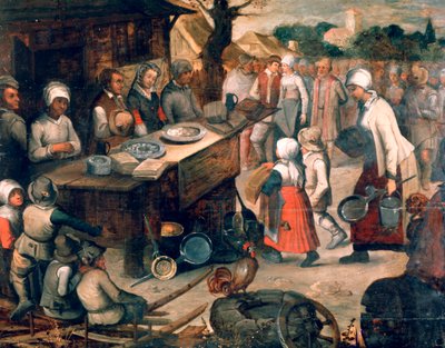 تقديم الهدايا ، c1584-1638 بواسطة بيتر بروغل الأصغر