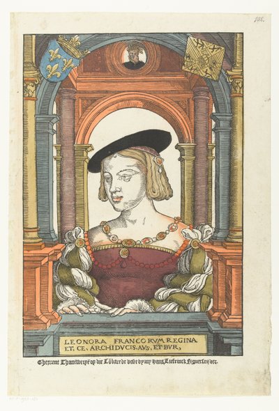 Portret van Eleonora van Frankrijk ليونورا ملكة الفرنجة ، الرئيس التنفيذي ، الأرشيدوق ، أستراليا ، وبور ، (العنوان على الكائن) بواسطة هانز ليفرينك (أنا)
