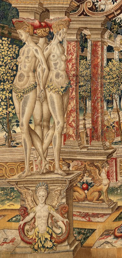 Vertumnus و Pomona: تحول Vertumnus إلى مقص. كاليفورنيا. 1550 (نسيج) بواسطة بيتر كويك فان إيلست