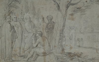 المسيح شفاء الأعمى (الصفحة اليمنى) ؛ فينوس وكوبيد (ظهر) بواسطة بيتر فرانز. دي غريببر