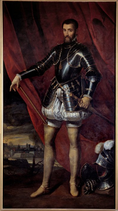 صورة بالحجم الكامل لفرانسوا دي لورين ، دوق دو غيس (1519-1563) لوحة لبيتر بوربوس (1523-1584) (ec.flam.) القرن السابع عشر نانسي ، متحف الفنون الجميلة بواسطة بيتر جانز. بوربوس