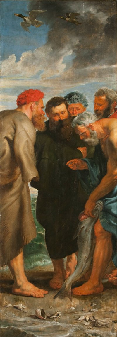المسودة المعجزة للأسماك بالثلاثي ، اللوحة اليسرى ، 1618-1619. بواسطة بيتر بول روبنز
