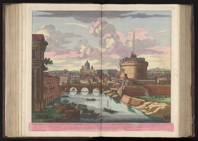 Engelenburcht ، Sint-Pietersbasiliek en de rivier de Tiber جسر إيليوس (عفريت هادريان) وقلعة القديس ميخائيل (...) (العنوان على الكائن) بواسطة بيتر شينك (أنا)