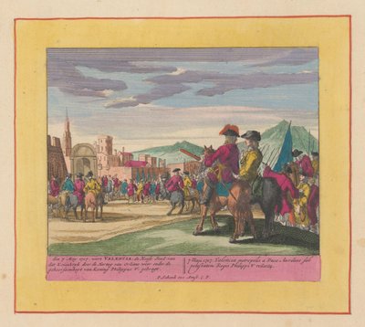 الاستيلاء على فالنسيا ، 1707 مسرح الحرب ، بداية الملك تشارلز الثاني. حتى الملك تشارلز الثالث. موجود في التاسع. شخصيات تاريخية على ورقة الفيل ، مثل المعارك ، والحصار على الماء وعلى الأرض ، مع التحصينات الرئيسية بواسطة ولايات هولندا وغرب فريزلاند
