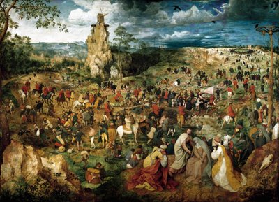 لوحة La Montee au Calvary (عربة الصليب) لبيتر بروغل الأكبر (أو بيير بروغل أو بيتر بروغيل أو بروغل بواسطة بيتر بروغل الأكبر