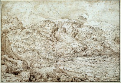 منظر طبيعي لجبال الألب. رسم بيتر بروغل ديت الرجل العجوز (1525-1569) ت. Flam. بواسطة بيتر بروغل الأكبر