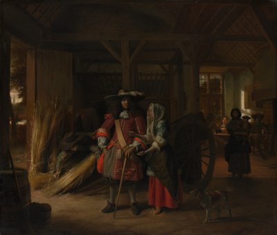 دفع المضيفة ، كاليفورنيا. 1670. بواسطة بيتر دي هوش