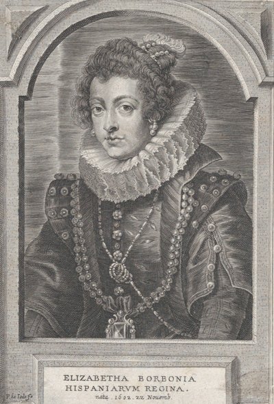 صورة إليزابيث من بوربون ، ملكة إسبانيا ، كاليفورنيا. 1632-44. بواسطة بيتر دي جود الثاني