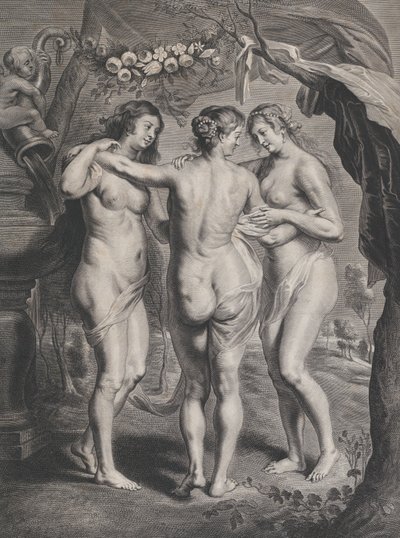 النعم الثلاثة ، كاليفورنيا. 1630-1674. بواسطة بيتر دي جود الثاني