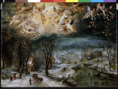 منظر طبيعي شتوي - بقلم بيتر بروغل الأكبر (1525/30 - 1569). بواسطة بيتر بروغل الأكبر
