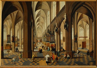 الجزء الداخلي لكاتدرائية أنتويرب (لوحة على خشب البلوط) بواسطة بيتر الأصغر نيفس