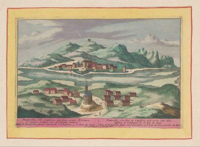 منظر لـ Fuenterrabia Fontarabie ، بلدة في Guipiscoa ، ليست بعيدة عن البحر ، بين S. Sebastian و S. Ian de Luz (...) (العنوان على الكائن) Theatrum Hispaniae (...] (عنوان المسلسل) بواسطة بيتر فان دن بيرج