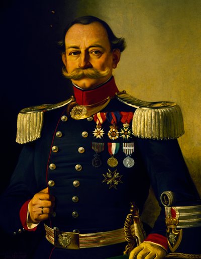 Portrait of Italian Colonel (oil on canvas) بواسطة بيترو بالديني