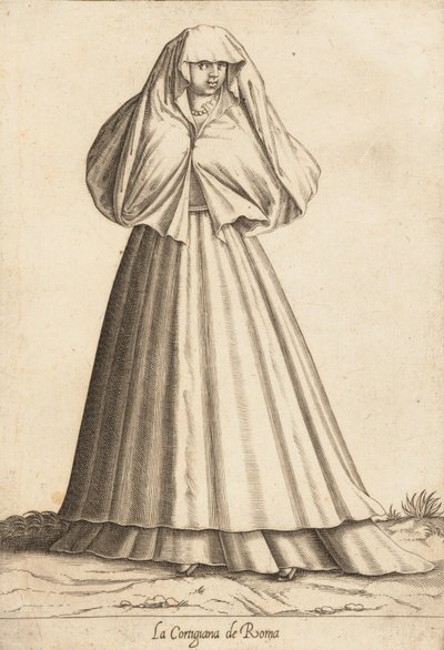 لا كورتيجيانا دي روما كورتيسان ، كاليفورنيا. 1580. بواسطة بيترو برتيللي.