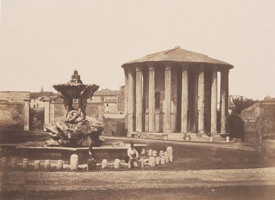 معبد فيستا ، 1850. بواسطة بيترو دوفيزيلي