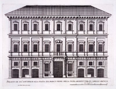 Palazzo Grazioli ، Piazza San Marco ، Rome ، from &39;Palazzi di Roma&39; ، الجزء الثاني ، تم نشره في سبعينيات القرن التاسع عشر بواسطة بيترو فيريريو