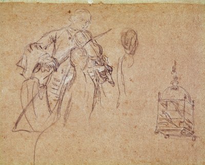 عازف كمان (عازف كمان) رسم بييترو لونجي (1702-1785) البندقية ، متحف كورير بواسطة بيترو لونغي