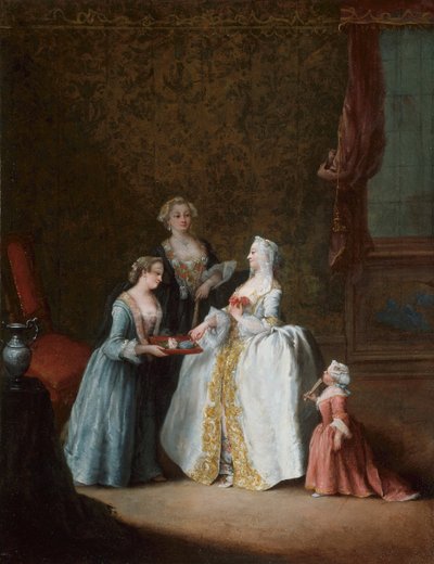 Lady at Her Toilette ، أواخر أربعينيات القرن الثامن عشر. بواسطة بيترو لونغي