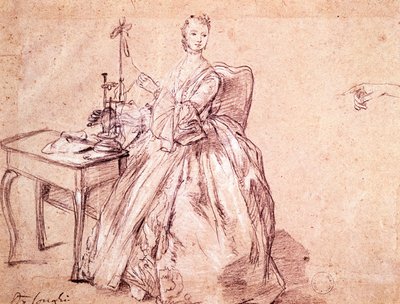 خيط الغزل سيدة ، لبيترو لونجي (1701-1785) ، رسم بواسطة بيترو لونغي
