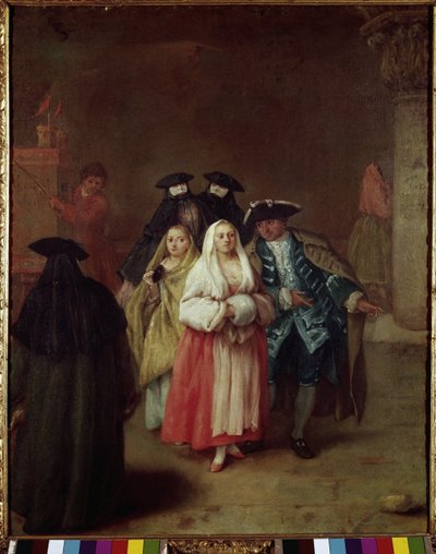 العالم الجديد - لوحة لبيترو لونجي (1702-1785) ، زيت على قماش ، 61 × 49 سم ، حوالي 1756. البندقية ، مؤسسة كويريني ستامباليا بواسطة بيترو لونغي