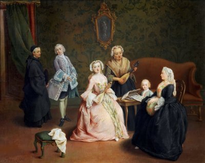 الحفل العائلي الحفل العائلي ، 1750-1752. بواسطة بيترو لونغي