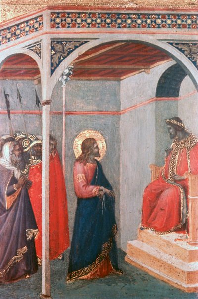 المسيح قبل بيلاطس ، c1306-1348 بواسطة بيترو لورينزيتي