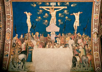 Crucifixion Fresco بواسطة Pietro Lorenzetti (1280/5 حوالي 1348) 1335-1340 Basilica of San Francesco ، الكنيسة السفلى ، أسيزي بواسطة بيترو لورينزيتي