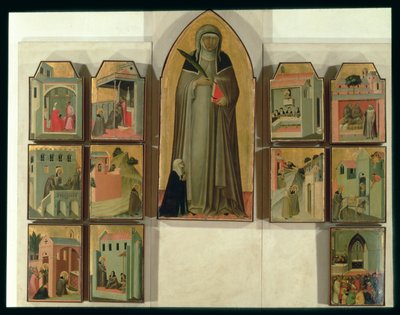 مشاهد من حياة التواضع المبارك ، ج 1341 (درجة الحرارة على اللوحة) (لمزيد من التفاصيل انظر 85685) بواسطة بيترو لورينزيتي