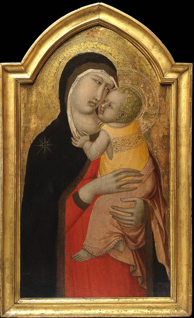 العذراء والطفل par Lorenzetti ، Pietro (حوالي 1300-ca 1348). تمبرا على لوحة ، مجموعة خاصة بواسطة بيترو لورينزيتي